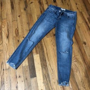 Free People Frayed Ankle Denim